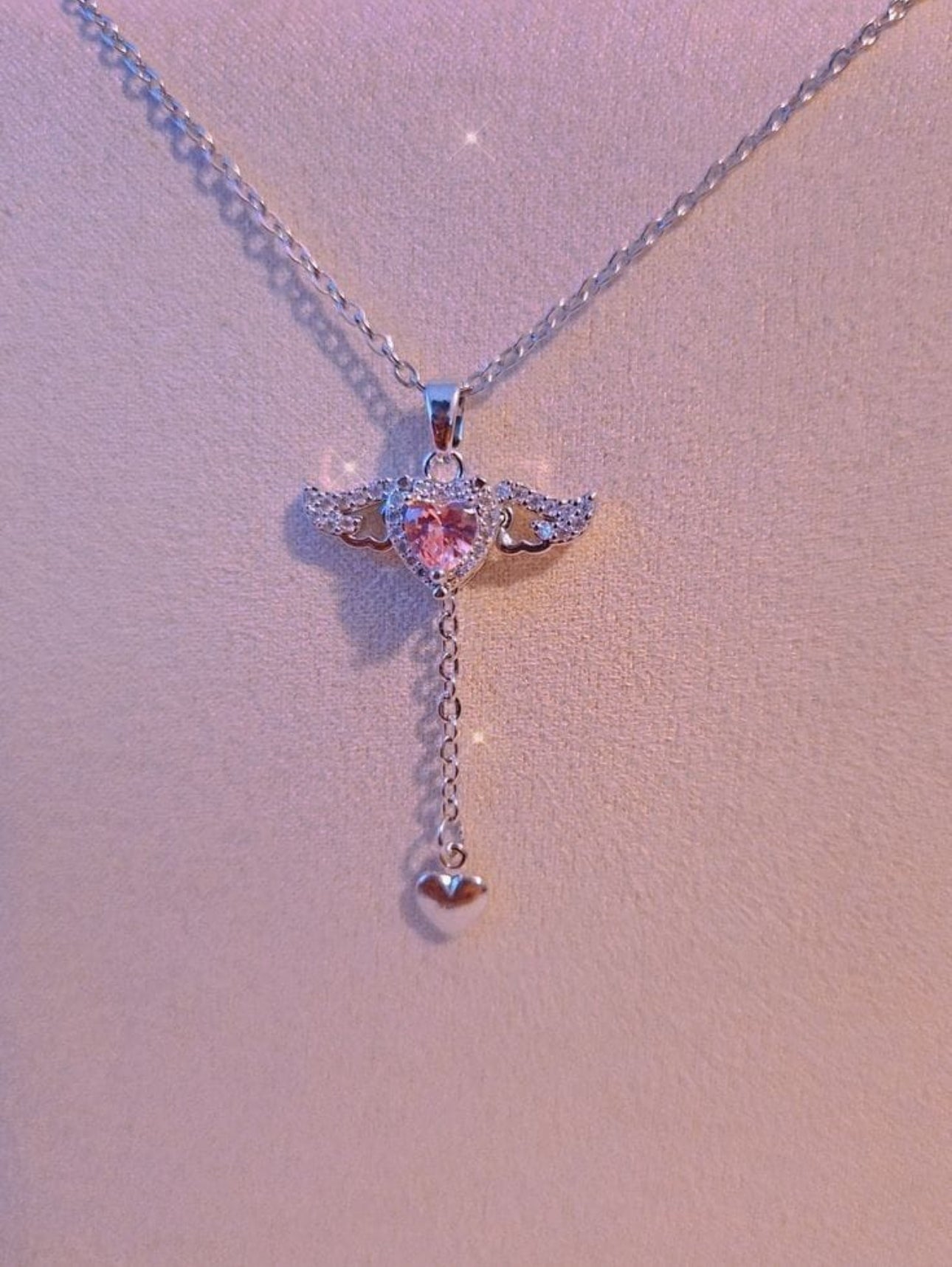Dancing Heart Angel Necklace