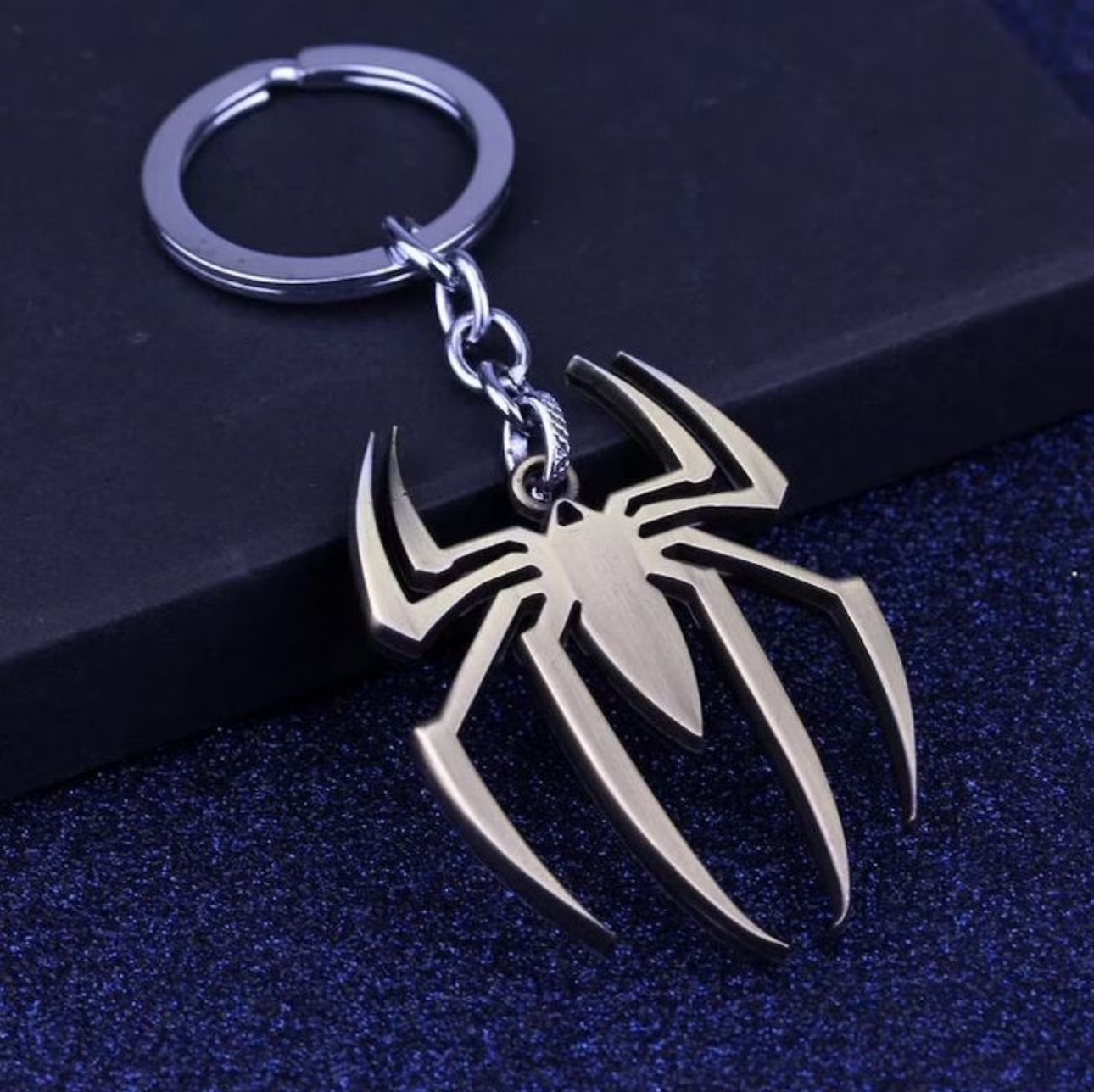Spider Man Silver Keychain