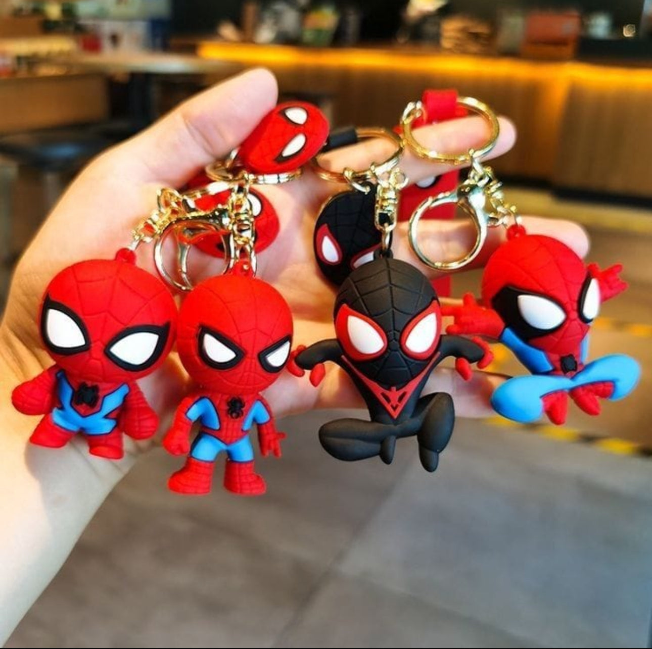 Pack Of 4 Spider Man Keychains