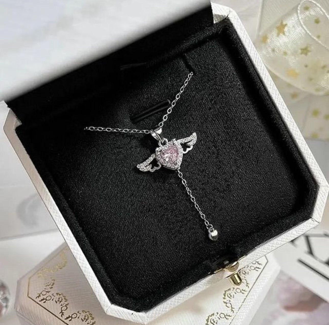 Dancing Heart Angel Necklace