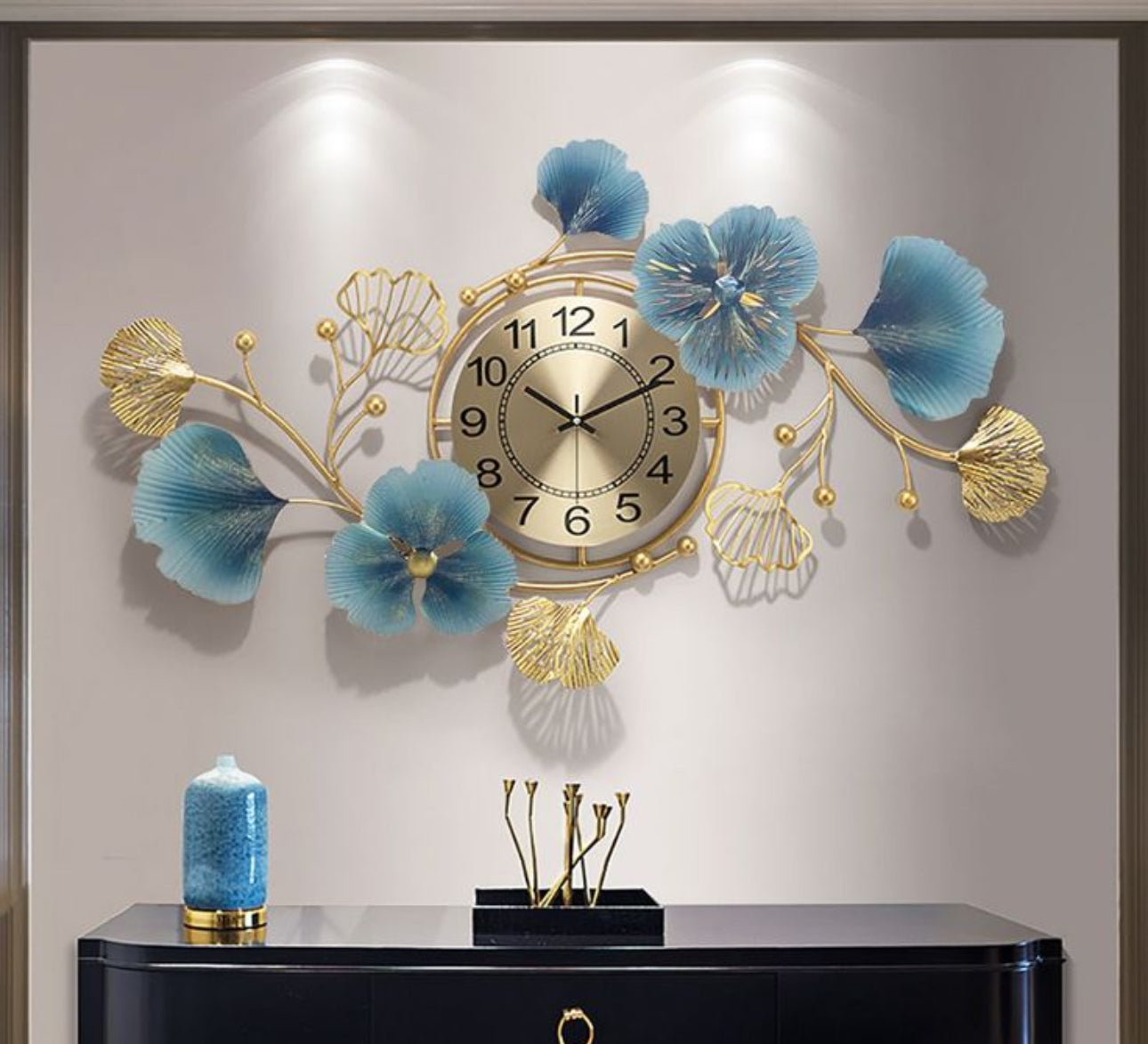 Floral Metal Clock