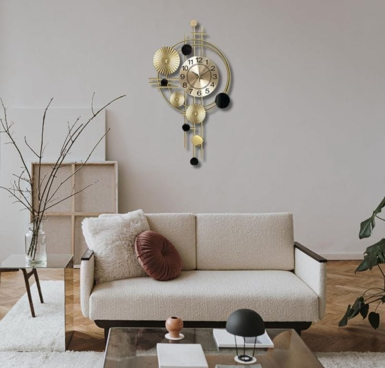 Black & Gold Metal Clock