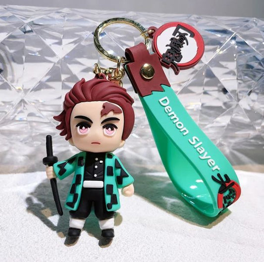 AHIR'S Demon Slayer Tanjiro Kamado Keychain 3D Anime Keychain Demon Slayer Key Chain