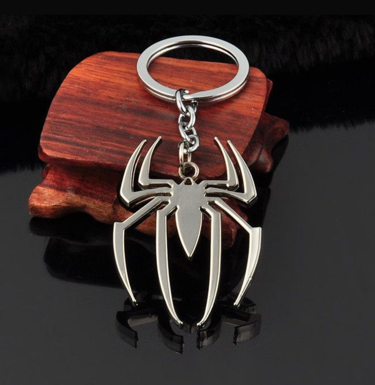 Spider Man Silver Keychain