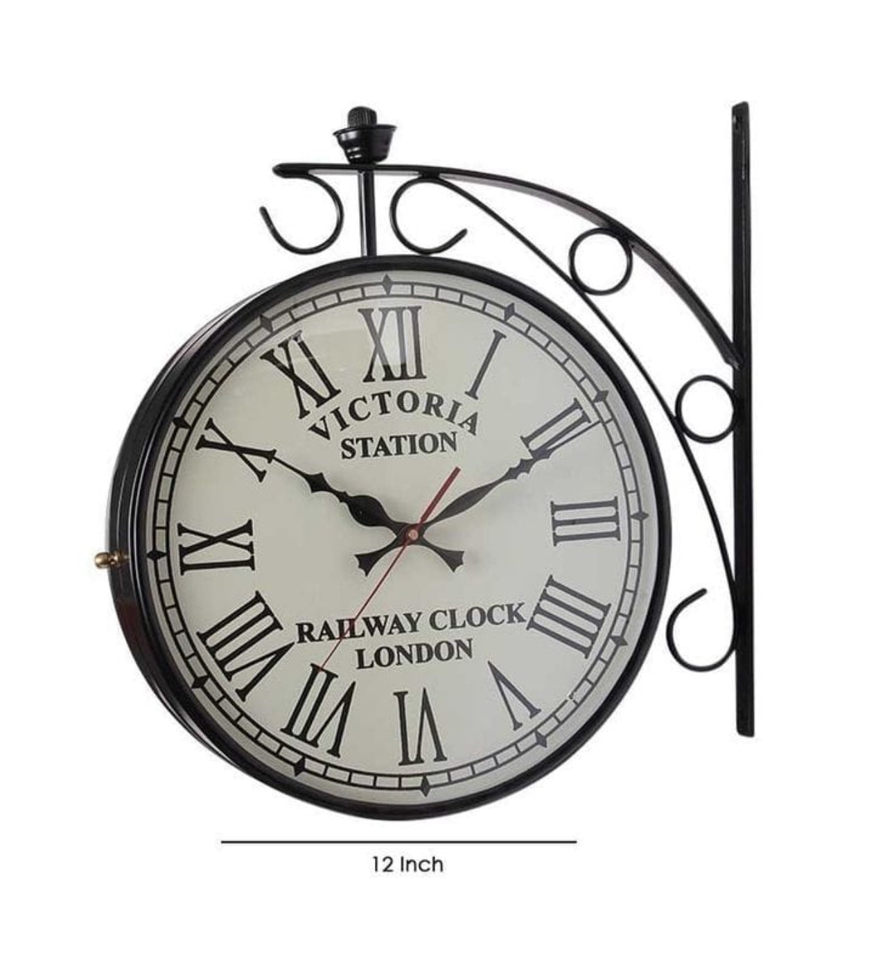 Vintage Victoria London Station Clock (Double Sided)