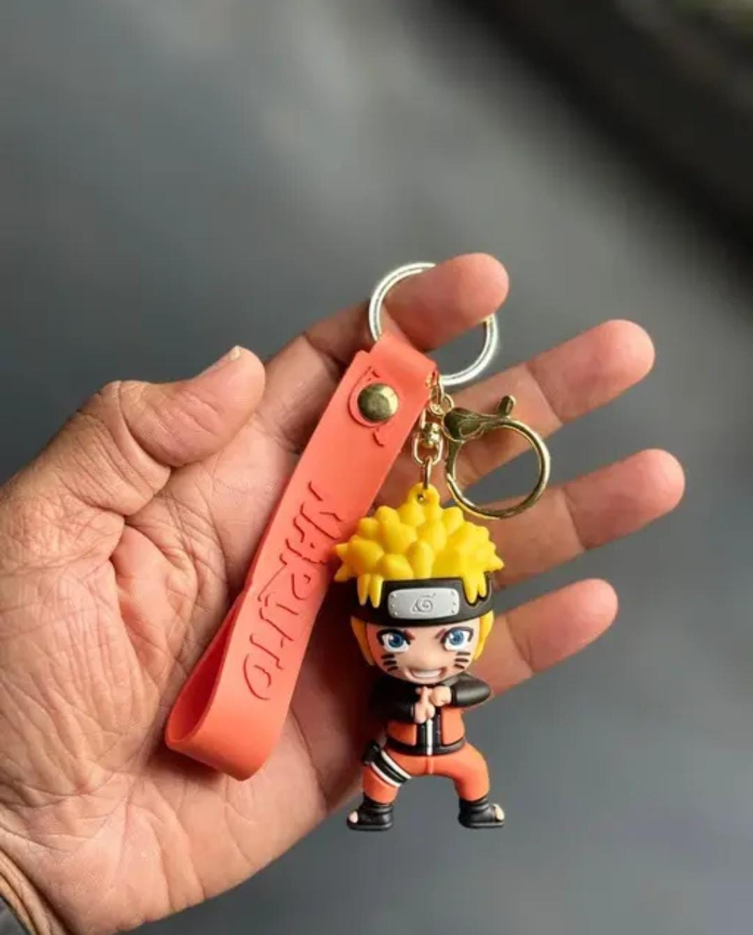 Greyhorse Naruto 3d Jumbo Size Keychains with Strap and Bag Charm