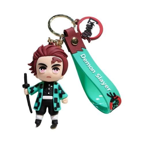 AHIR'S Demon Slayer Tanjiro Kamado Keychain 3D Anime Keychain Demon Slayer Key Chain