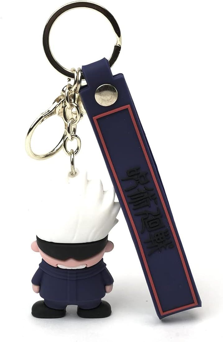 Trendy Women Purple Rubber PVC Anime Keychain